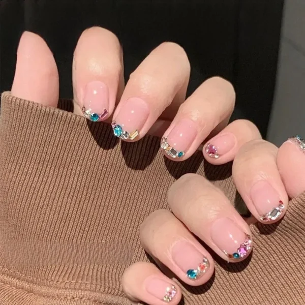 300/100pcs Mini Nail Art Rhinestones Crystal Acrylic Flatback Diamonds Mixed Shape Sparkle DIY Nail Luxury Manicure Accessories - Image 5