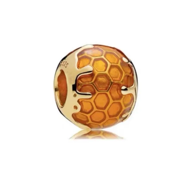 2025 NEW Sparking Gold Plated Charm Beads Fit Original 925 Silver Bracelet DIY Jewelry Gift Bow Double Heart Split Dangle - Image 46