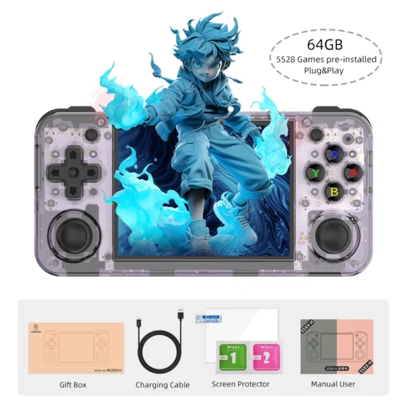 ANBERNIC RG35XX H Hand-held Consoles For Playing Video Games 3.5-inch IPS 640*480 Screen Retro Game Player 3300 mAh 5000+ Games - Image 9