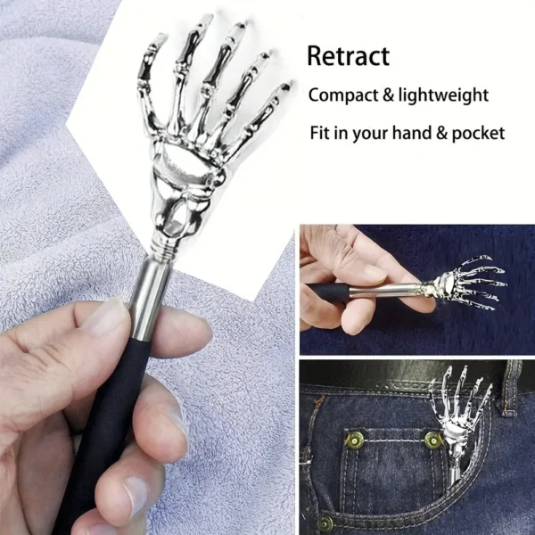 Portable Stainless Steel Telescopic Back Scratcher Extendable Scratcher Back Massager Tool For Blood Circulation Relax Health - Image 5