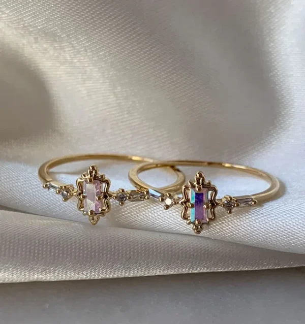 1pc New Y2K ins Cute Colorful Zircon Heart Flower Moon Butterfly For Women Girls Exquisite Fashion Jewelry Gifts - Image 14