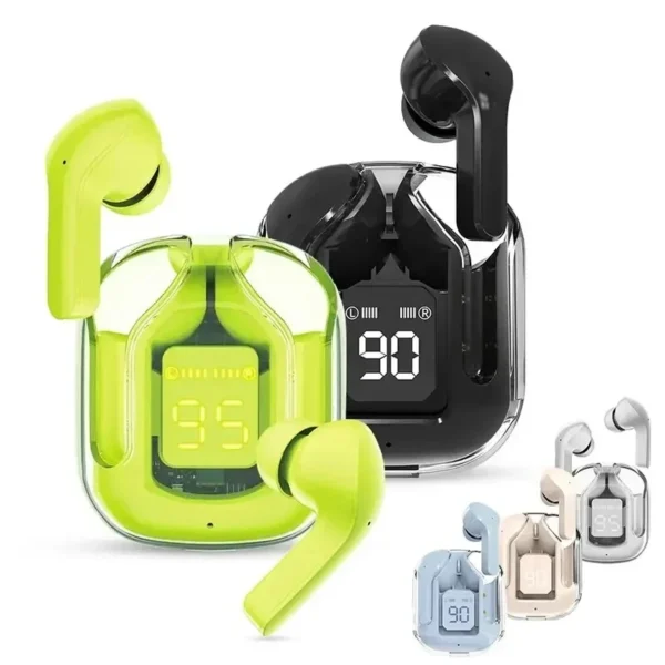 Original T2 Wireless Bluetooth Earphone Transparent HIFI Headphones LED Power Digital Display Stereo Sound Earphones for Xiaomi - Image 6
