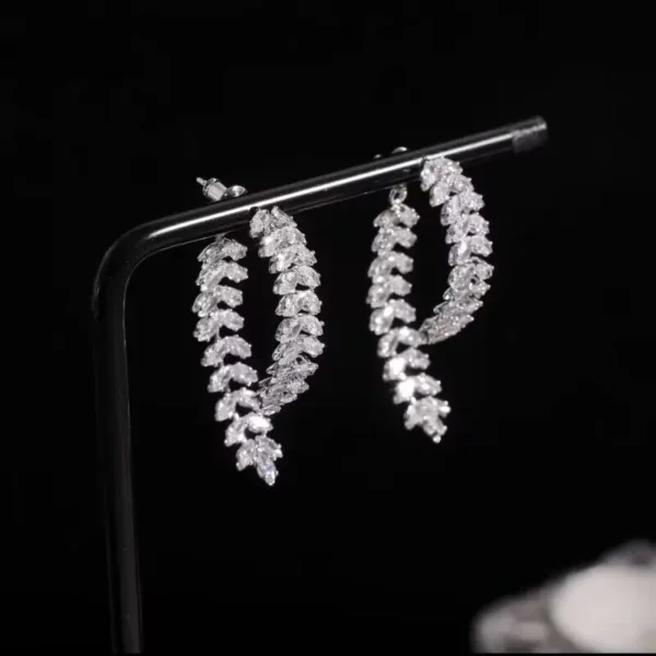 Fashion Luxury Geometric Dangle Drop Earrings for Women Wedding Party Jewelry Accessories Gorgeous Cubic Zirconia Bridal Brincos - Image 7