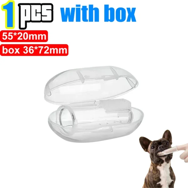 Silicone Soft Pet Finger Cuff Toothbrushes Dog Brush Bad Breath Tartar Teeth Care Tool Cat Cleaning Scrub Silicagel Pet Supplies - Image 7