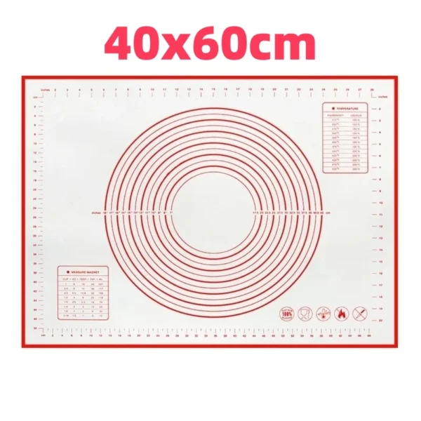 Silicone Baking Mat Kneading Pad Dough Mat Pizza Cake Dough Maker Kitchen Cooking Grill Non-Stick Gadgets Bakeware Pastry Mat - Image 11