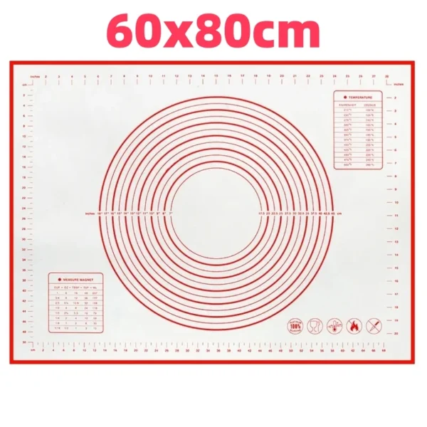 Silicone Baking Mat Kneading Pad Dough Mat Pizza Cake Dough Maker Kitchen Cooking Grill Non-Stick Gadgets Bakeware Pastry Mat - Image 7