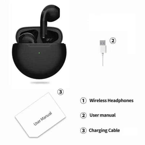 NEW Original Air Pro 6 TWS Wireless Headphones Fone Bluetooth Earphones Mic Pods In Ear Earbuds Earbuds Sport Headset For Xiaomi - Image 8
