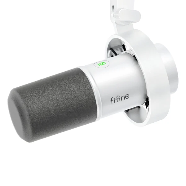 FIFINE USB/XLR Dynamic Microphone with Shock Mount,Touch-mute,Headphone Jack&Volume Control,for PC or Sound Card Recording -K688 - Image 7