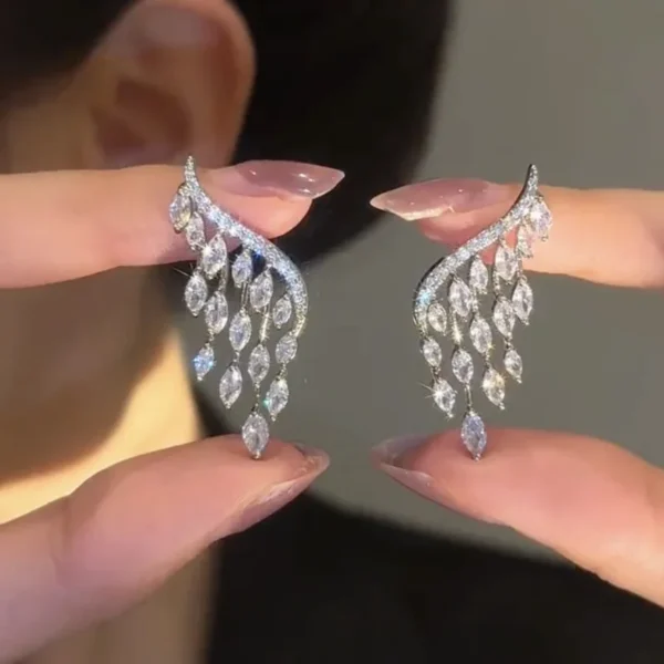 Fashion Luxury Geometric Dangle Drop Earrings for Women Wedding Party Jewelry Accessories Gorgeous Cubic Zirconia Bridal Brincos - Image 13
