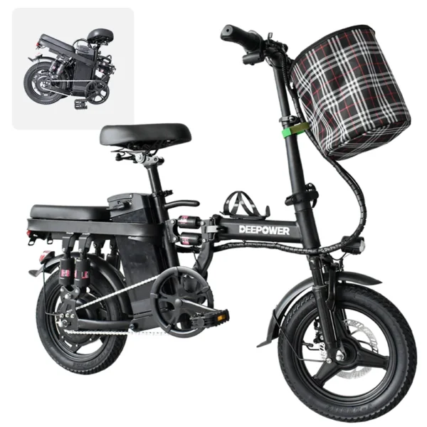 IDOTATA 48V 10Ah Foldable Electric Bike Throttle,400W Motor Electric Bicycle for Adults, Mini Ebike for Urban Commuter Man Woman - Image 7