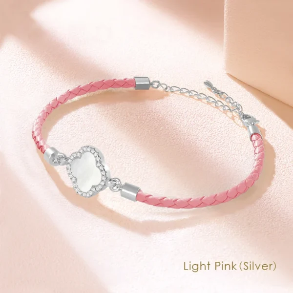 MOONLIGHT Classic Design Natural Shell Four-Leaf Clover Bracelet for Women Adjustable Charm Leather Bracelet Female Jewelry Gift - Image 9