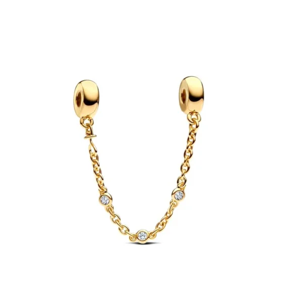 2025 NEW Sparking Gold Plated Charm Beads Fit Original 925 Silver Bracelet DIY Jewelry Gift Bow Double Heart Split Dangle - Image 26