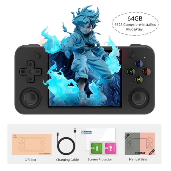 ANBERNIC RG35XX H Hand-held Consoles For Playing Video Games 3.5-inch IPS 640*480 Screen Retro Game Player 3300 mAh 5000+ Games - Image 11