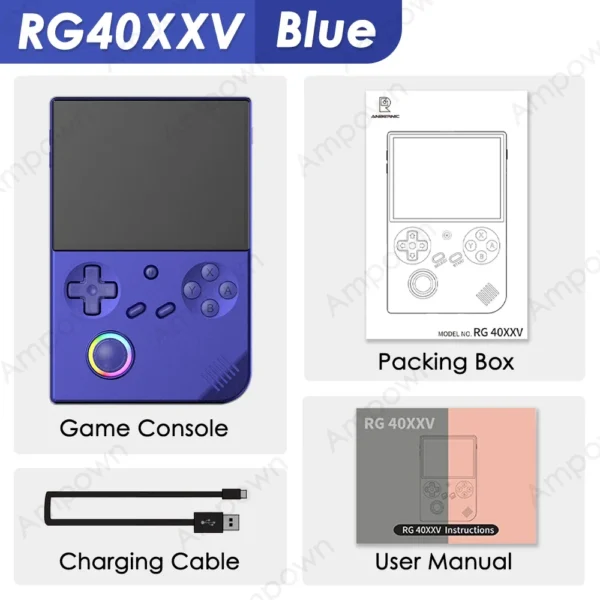 ANBERNIC RG40XXV Handheld Game Console 4'' IPS Screen Video Output Joystick RGB lighting Effect Streaming RG 40XXV E-book Player - Image 9