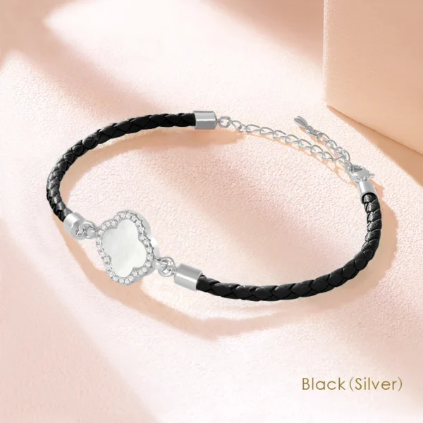 MOONLIGHT Classic Design Natural Shell Four-Leaf Clover Bracelet for Women Adjustable Charm Leather Bracelet Female Jewelry Gift - Image 19