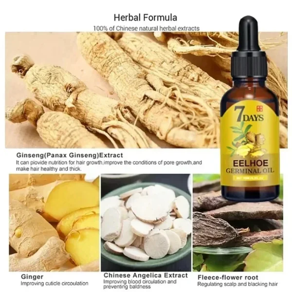 7 Day Rapid Growth Liquid Anti Hair Loss Ginger Growth Conditioning  Treatment Nourish Hair Growth Oil Scalp Care Serum Products - Image 5