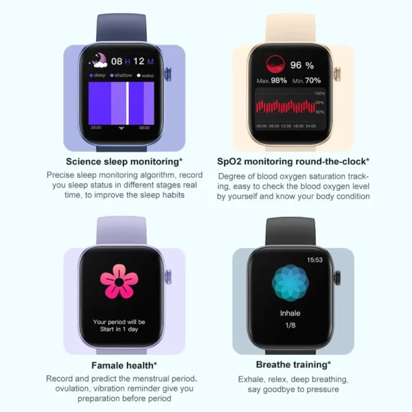 COLMI P71 Voice Calling Smartwatch Men Health Monitoring IP68 Waterproof Smart Notifications Voice Assistant Smart Watch Women - Image 4