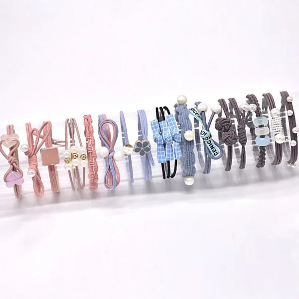 10PCS Women's Hair Ring Set Hair Accessories High Elasticity Leather Band Simple Temperament High Ponytail Durability New Style - Image 8
