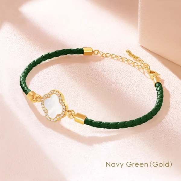 MOONLIGHT Classic Design Natural Shell Four-Leaf Clover Bracelet for Women Adjustable Charm Leather Bracelet Female Jewelry Gift - Image 28