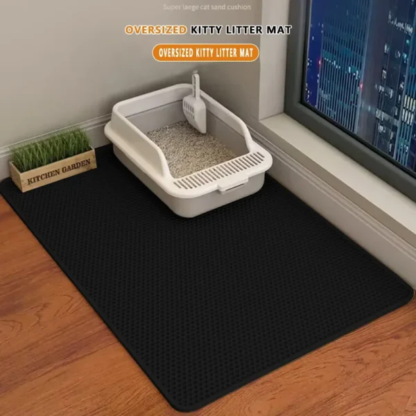 90X60CM Cat Litter Mat Waterproof Double Layer Pet Litter Box Mat Pet Toilet Cat Mat Nonslip Sand Cat Washable Mat Pet Clean - Image 9