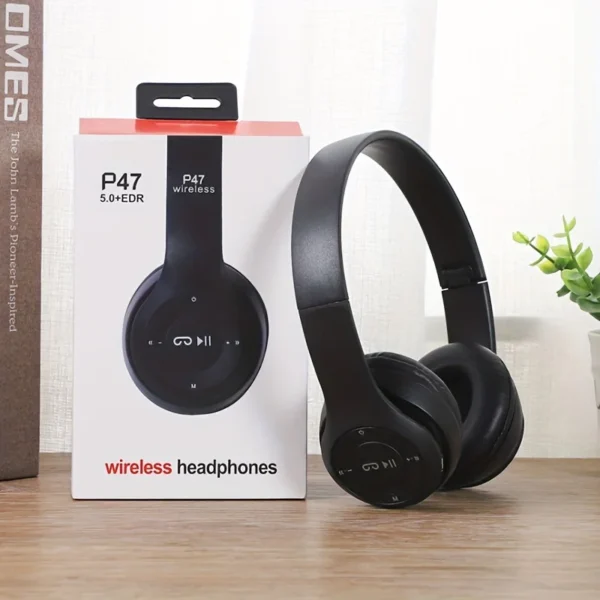 Stereo P47 Headset 5.0 Bluetooth Headset Folding Series Wireless Sports Game Headset for iPhone XiaoMi - Image 2