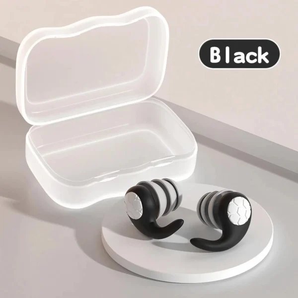 1 Pair Soft Silicone Earplugs - Noise Canceling, Waterproof, Comfortable Fit, for Sleep, Swimming, Creating a Silent Environment - Image 9