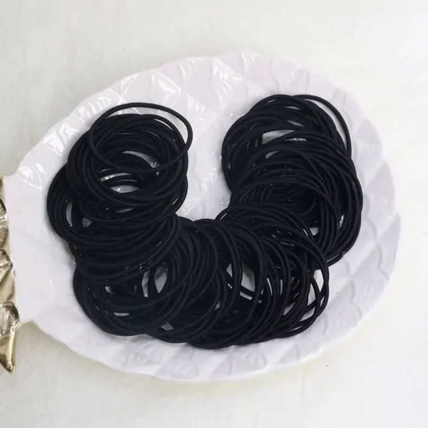 100PCS/Set Hair Ties Elastic Rubber Bands for Women Men Thin Hair Rubber Bands Ponytail Scrunchies Hair Accessories for Women - Image 7