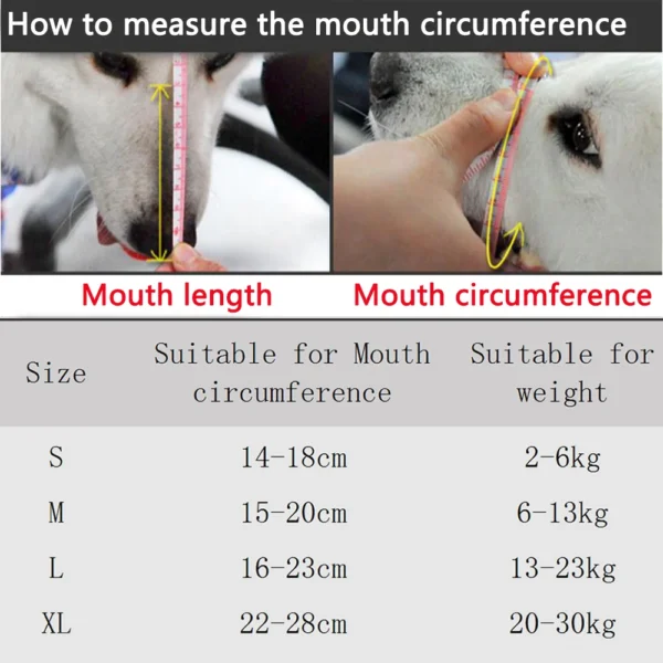 Anti Barking Dog Muzzle for Dogs Adjustable Mesh Breathable Pet Mouth Cover Muzzle for Small Medium Dog Anti-biting Pet Supplies - Image 4