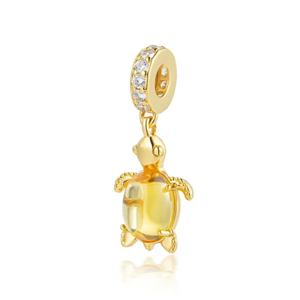 2025 NEW Sparking Gold Plated Charm Beads Fit Original 925 Silver Bracelet DIY Jewelry Gift Bow Double Heart Split Dangle - Image 18
