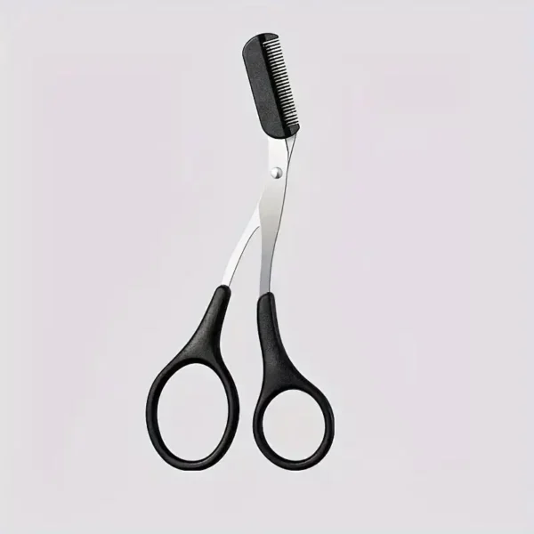 Stainless Steel Eyebrow Trimmer Scissors & Comb Set - Precision Grooming Tool for Men and Women - Effortless Hair Removal - Image 17