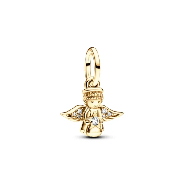 2025 NEW Sparking Gold Plated Charm Beads Fit Original 925 Silver Bracelet DIY Jewelry Gift Bow Double Heart Split Dangle - Image 34