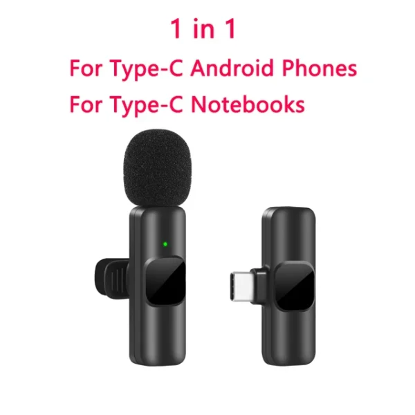 New Wireless Lavalier Microphone Portable Audio Video Recording Mini Mic for iPhone Android Live Broadcast Gaming Phone Mic - Image 16