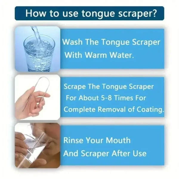 U-shaped Tongue Scraper Tongue Coating CleaningScraper Remove Bad Breath Bring Fresh Breath For Oral Suitable Men And Women - Image 6