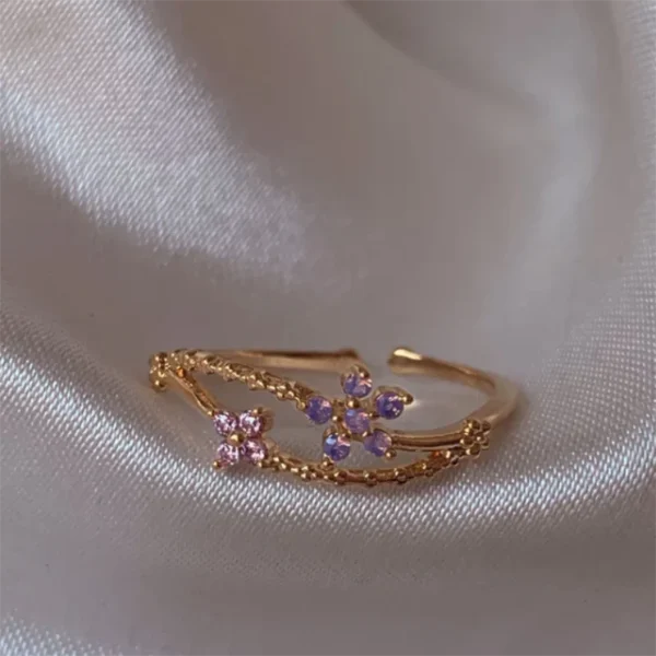 1pc New Y2K ins Cute Colorful Zircon Heart Flower Moon Butterfly For Women Girls Exquisite Fashion Jewelry Gifts - Image 8