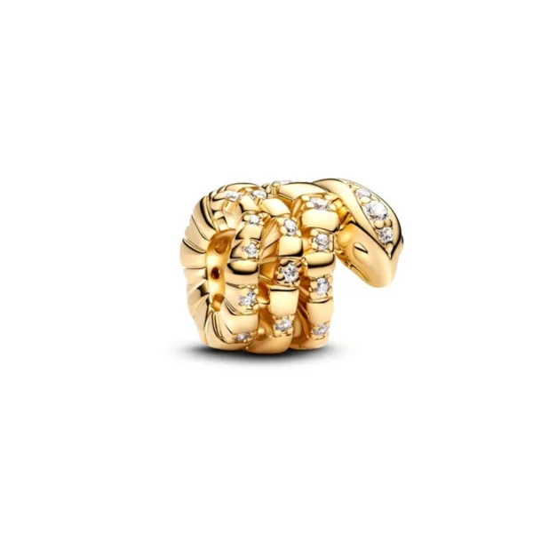 2025 NEW Sparking Gold Plated Charm Beads Fit Original 925 Silver Bracelet DIY Jewelry Gift Bow Double Heart Split Dangle - Image 41