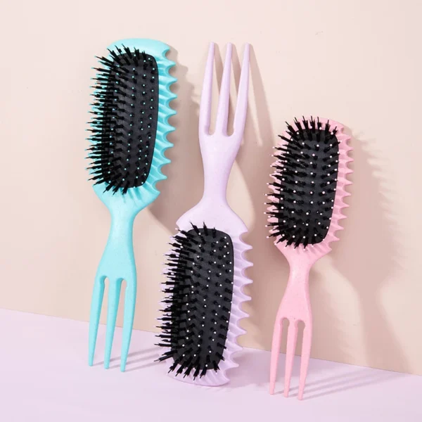 1PC Candy bursh Curly Hair Styling Brush: Defined Curls on Wet Hair- Nylon Bristles Detangling Volumizing Comb for All Hair Type - Image 2