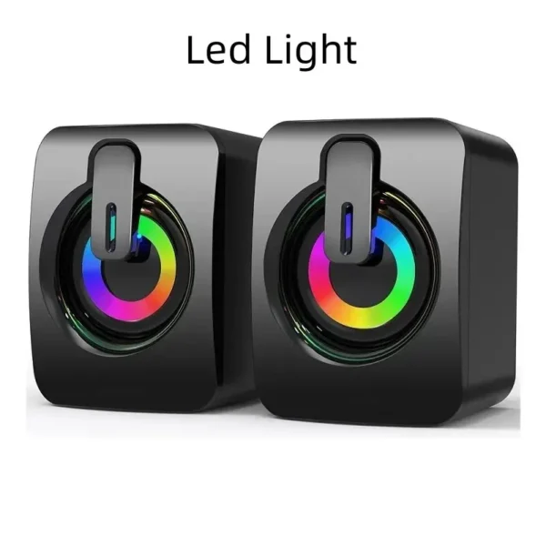 Computer Speakers PC Sound Box HIFI Stereo Microphone USB Wired Caixa De Som with LED Light For Desktop Computer - Image 8
