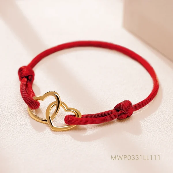 MOONLIGHT High Quality Silk Rope Heart Pendant Charm Bracelet For Women Adjustable Bracelets Femme Girls Trendy Jewelry 14colors - Image 11