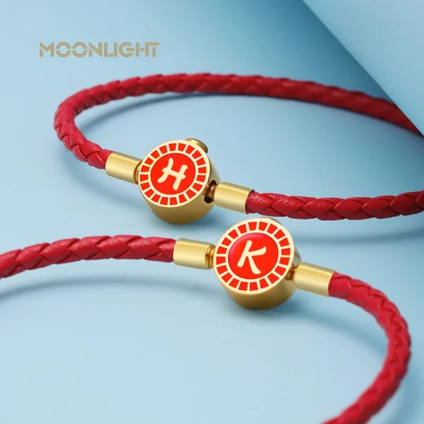 Classic A-Z Initial Letters Bracelets For Women Stainless Steel Genuine Braided Leather Bracelet Couple Birthday Jewelry Gifts - Image 4