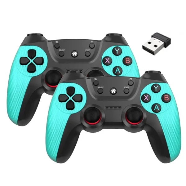 NEW Arrivals Wireless 2.4G Double Game Controller Video Game For Game Box Game Stick PC Smart TV Box 2.4G Gamepad Joystick - Image 2