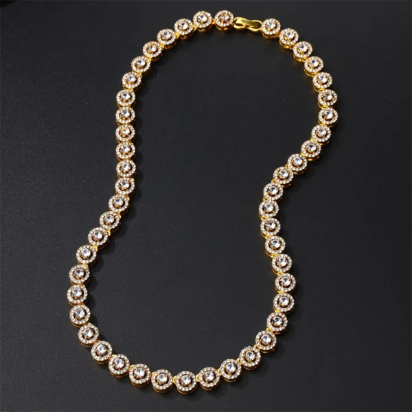 Hip Hop 9MM Iced Out Round Tennis Chain Necklace Bling Full Cubic Zircon Crystal Necklaces for Men Women Jewelry - Image 8