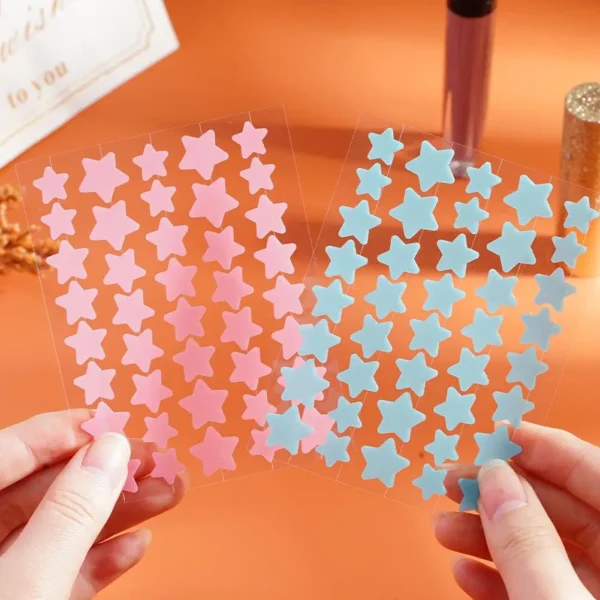 40pcs Colorful PE Pimple Patches Cute Star Shaped Pimple Cover Sticker Invisible Pimple Cover Removal Pimple Patch - Image 4