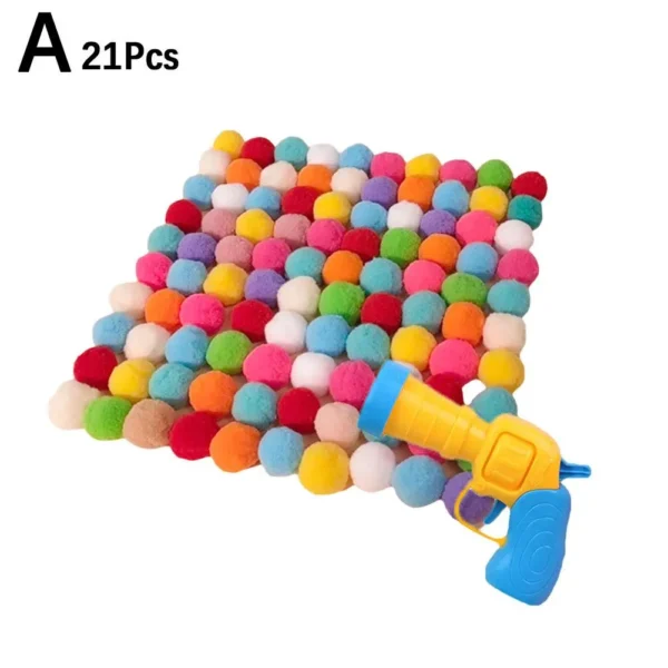 Cat Toys Interactive Launch Training Toy For Pet Kitten Creative Mini Shooting Gun Games Stretch Plush Ball Toys Pet Supplies - Image 7