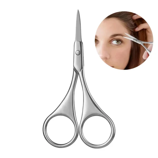 Stainless Steel Eyebrow Trimmer Scissors & Comb Set - Precision Grooming Tool for Men and Women - Effortless Hair Removal - Image 16