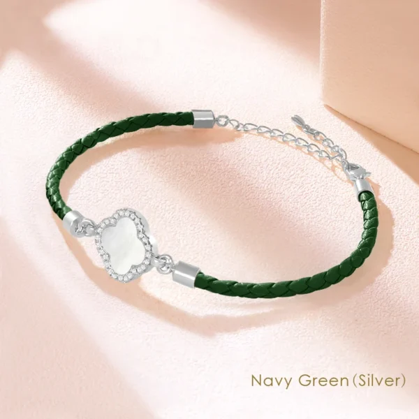 MOONLIGHT Classic Design Natural Shell Four-Leaf Clover Bracelet for Women Adjustable Charm Leather Bracelet Female Jewelry Gift - Image 27