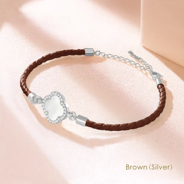 MOONLIGHT Classic Design Natural Shell Four-Leaf Clover Bracelet for Women Adjustable Charm Leather Bracelet Female Jewelry Gift - Image 31