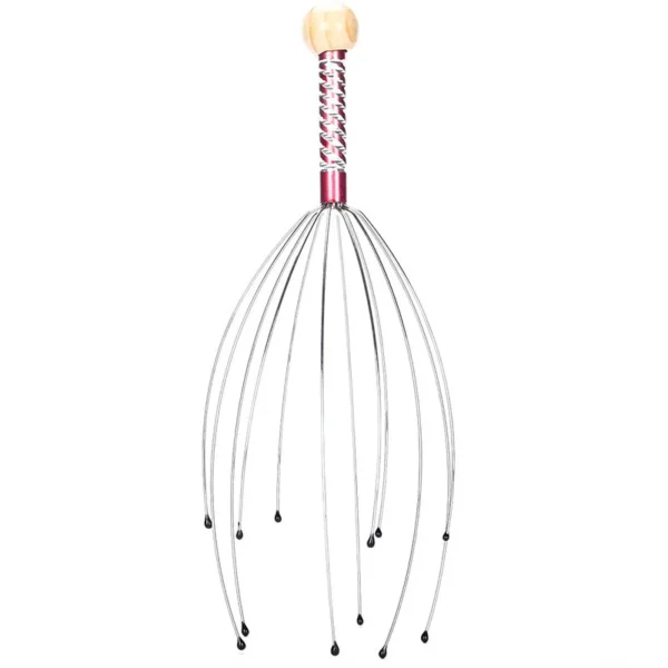 1PC Octopus Head Massager Stainless Steel Engraved Head Relaxer Brain Massage Claw Scalp Scratcher Itch Reliever Random Color - Image 9