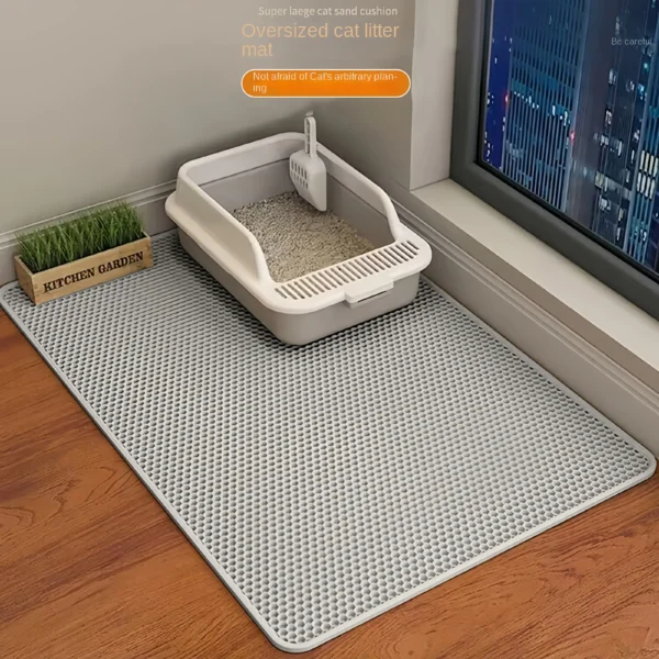 90X60CM Cat Litter Mat Waterproof Double Layer Pet Litter Box Mat Pet Toilet Cat Mat Nonslip Sand Cat Washable Mat Pet Clean - Image 8