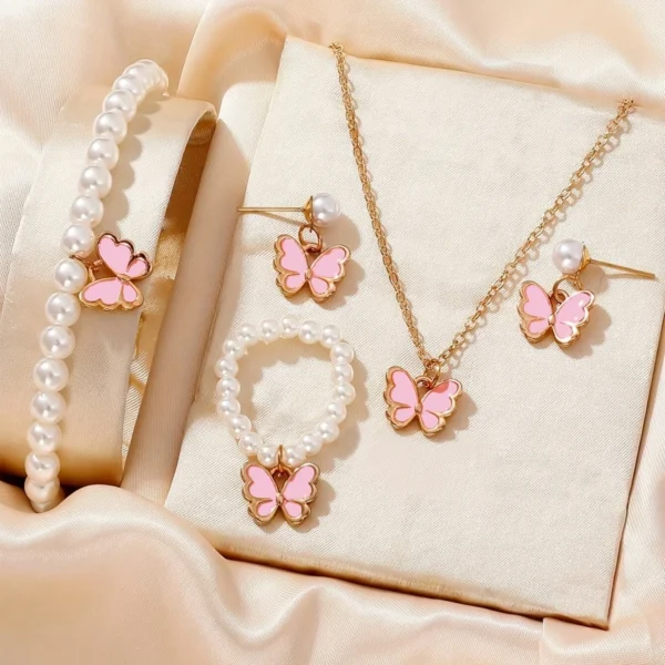 Lucky Five-petal Flower Five-leaf Clover Bracelet Earrings Necklace Three-piece set for woman Stylish Accessories Party Jewelry - Image 13