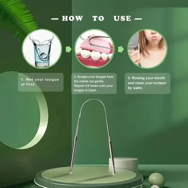 U-shaped Tongue Scraper Tongue Coating CleaningScraper Remove Bad Breath Bring Fresh Breath For Oral Suitable Men And Women - Image 4